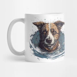 Swimming dog Mug